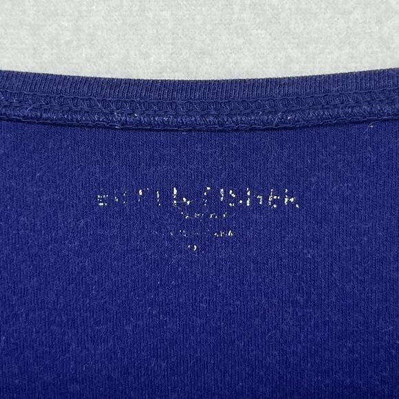EILEEN FISHER Top 2X Plus Cotton Interlock Jersey Scoop Neck 3/4 Sleeve Blue - Picture 5 of 13
